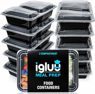 Igluu Two Compartment Meal Prep Containers