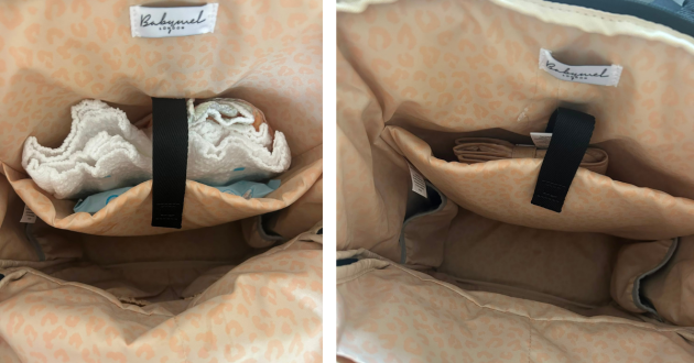 Babymel Finn changing bag pockets