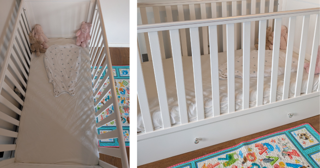 Top view angle of Ickle Bubba Snowdon cot bed