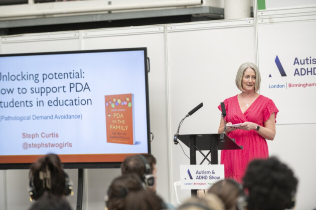 An expert gives a presentation at the Autism & ADHD Show