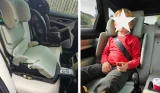 Child sitting in Axkid UP car seat