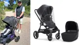 Father and child using Baby Jogger City Sights stroller