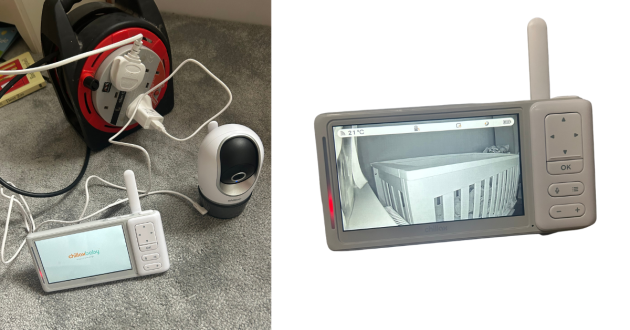 Chillax baby monitor plugged in to wall