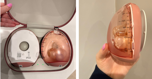 Momcozy Air 1 breast pump side view