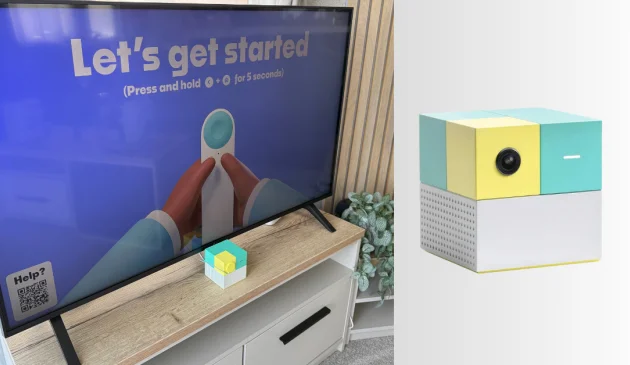 Nex playground console next to TV