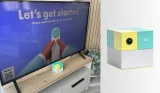 Nex playground console next to TV