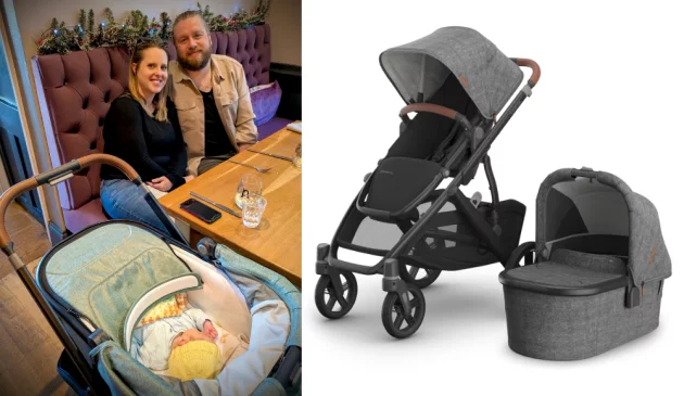 parents using UPPAbaby Vista V3 stroller