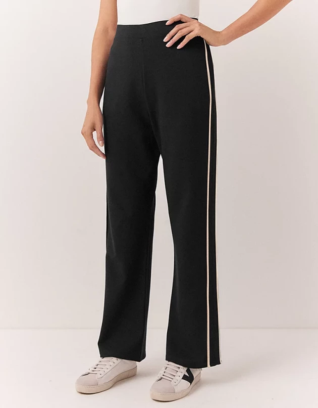 The White Company Double Side Stripe Jersey Trousers,