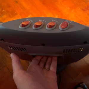 Beldray Oscillating Halogen Heater being hand tested by journalist Poppy O'Neill