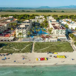 TUI Blue Alcudia Pins aerial view of resort and beach