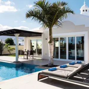 Alondra Villas view of pool and loungers