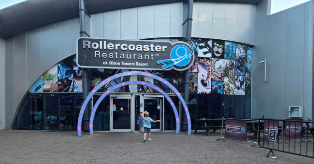 Entrance to the Rollercoaster Restaurant at Alton Towers Resort