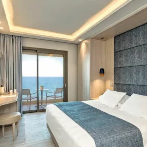 A sea view room at the Amada Colossos Resort in Rhodes