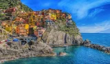 Colourful houses on the Amalfi Coast