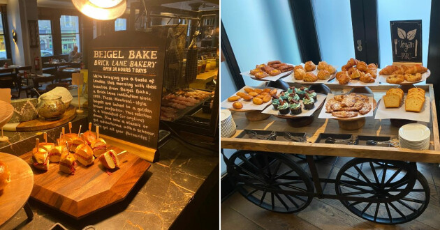 The breakfast buffet at Andaz London Liverpool Street hotel