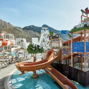 Water park at the Atlantica Aegean Blue hotel in Rhodes