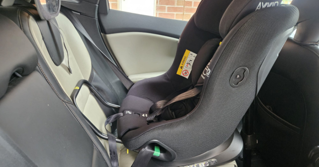 Axkid Minikid Core installed in back of car