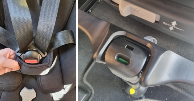 Axkid One 3 harness and installation indicator