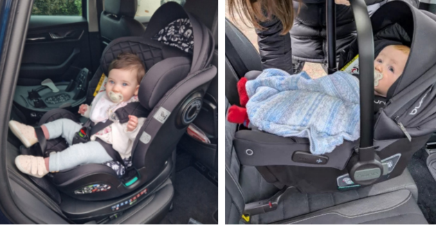 Babies in baby car seats