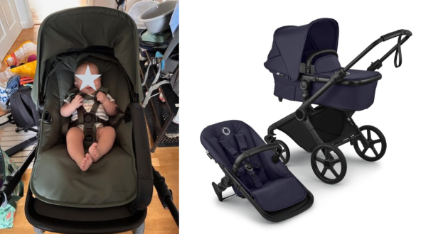 Baby in Bugaboo Cub 2 in 1 seat