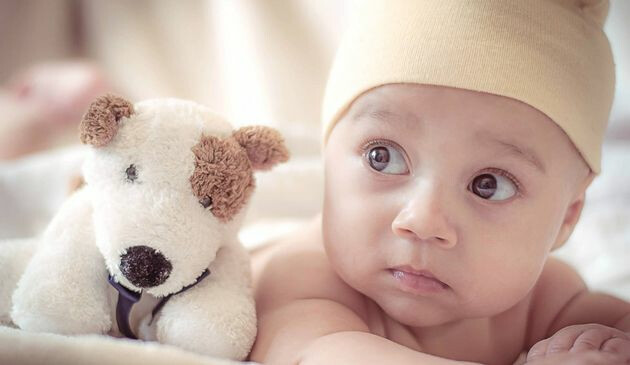 Baby looking in direction