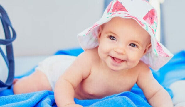 Baby on Beach Towel
