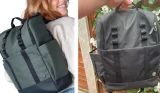 mum using Babymel Finn changing backpack