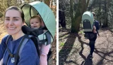 mum with daughter using the Babymoov Moov & Hike carrier