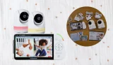 Babysense 5.5" baby monitor review image featuring standalone monitor and monitor in testing