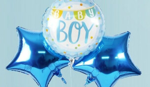 Blue balloons for baby boy