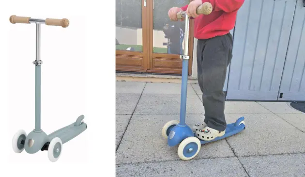 Child riding Banwood Eco Scooter