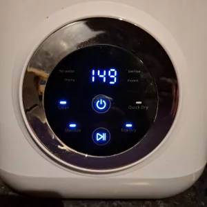 bebello washer in testing close up