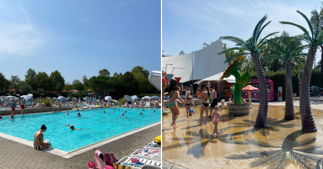 Splash park and pool at Eurocamp Bella Italia