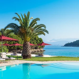 The pool at the Bella Mare Hotel in Corfu