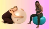Women on birthing balls
