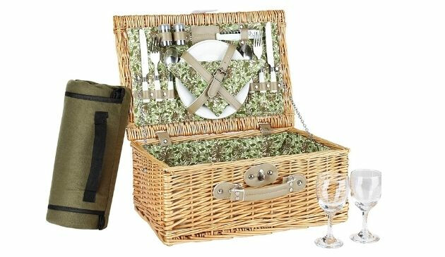 Willow floral lining picnic hamper