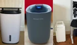 Grid of quiet dehumidifiers during testing
