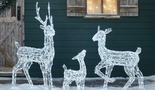 A set of reindeer lights
