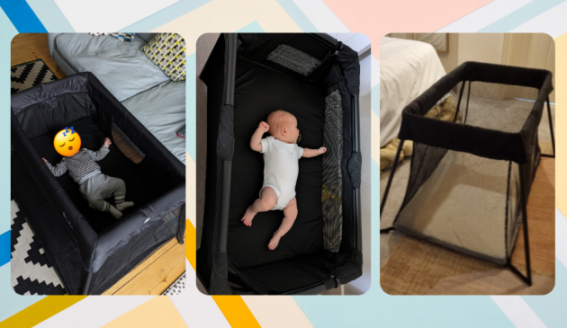 best travel cots testing image featuring Babybjorn Travel Cot light, Silver Cross Slumber, Graco FoldLite LX
