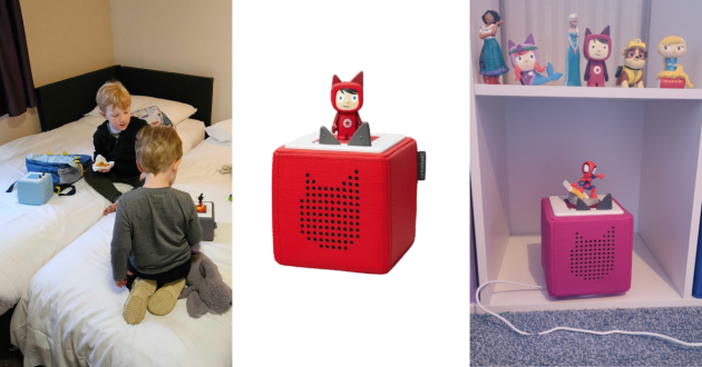 Real life testing images of the Toniebox + Creative Tonie bundle