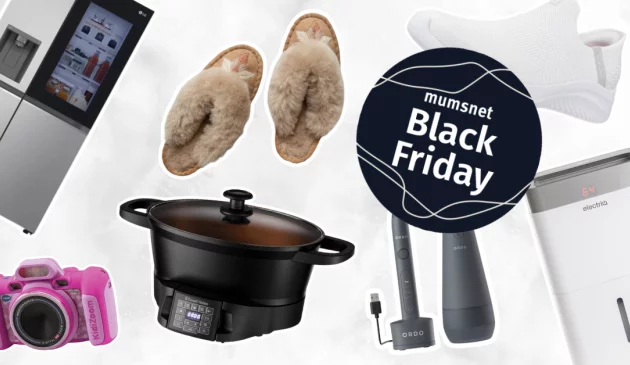 A photo collage of products for Mumsnet Black Friday