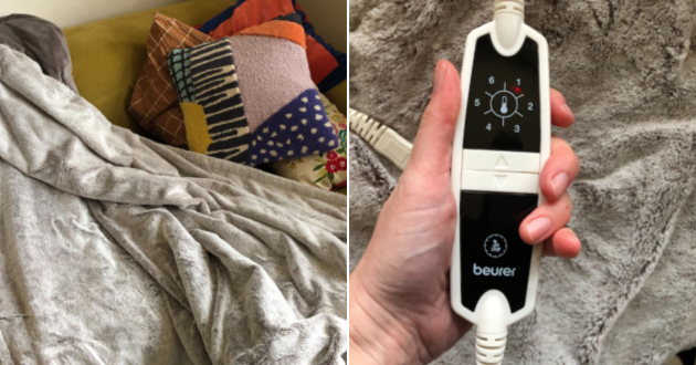 Dreamland Alaskan Husky Faux Fur Heated Throw