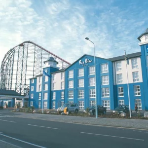 Exterior shot of the Big Blue Hotel in Blackpool