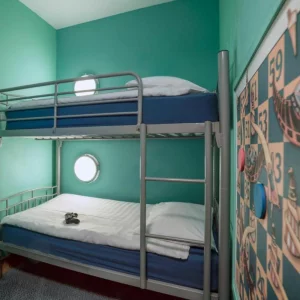 A family room with bunk beds at the Big Blue Hotel in Blackpool