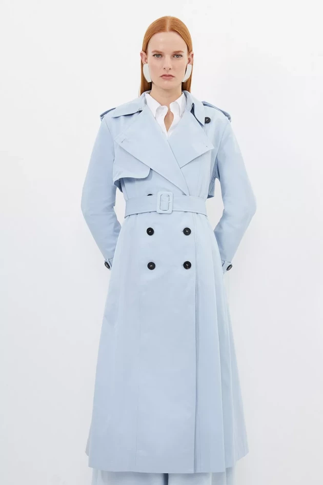 KARENMILLEN Full Skirt Maxi Trench Coat