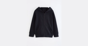 Black Zip Through School Hoody from George at ASDA