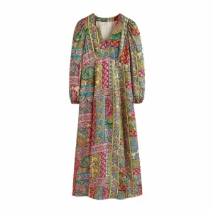 Blouson Sleeve Maxi Tea Dress