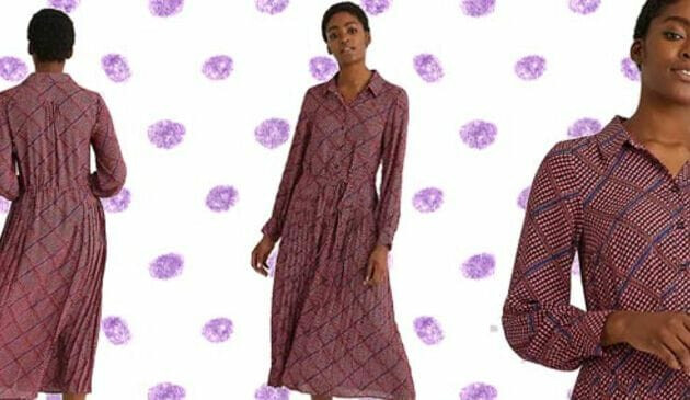 Oliver Bonas Pleated Midi Dress