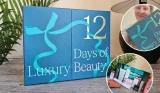 A collage of first-hand testing imagery of Boots 12 Days of Luxury Beauty Advent calendar