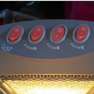 Beldray Oscillating Halogen Heater being hand tested by journalist Poppy O'Neill